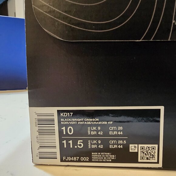 Nike Men’s KD 17 Easy Money Sniper Black Bright Crimson Basketball Shoes Size 10 - Picture 8 of 14